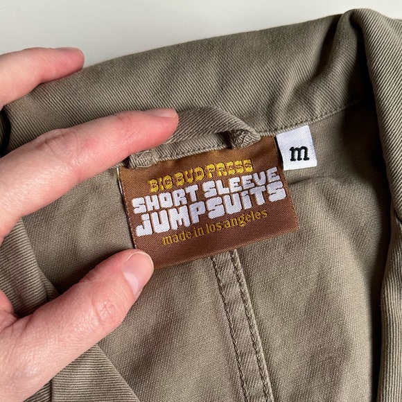 TRADE Big Bud Press Short Sleeve Jumpsuit - Khaki Grey - Picture 3 of 3